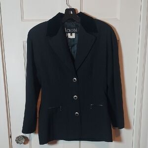Vintage 80s Laurel Wool 3 Button Equesteian Blazer Size 38